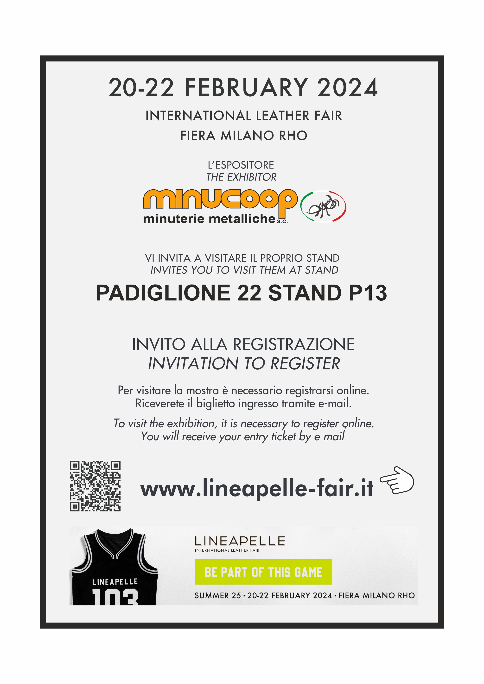 Minucoop s.c. is present at the lineapelle fair february 2024