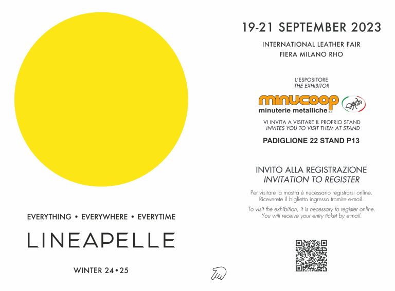 Minucoop s.c. is present at the lineapelle fair september 2023